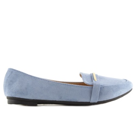 Women's blue loafers 9988-121 denim 2