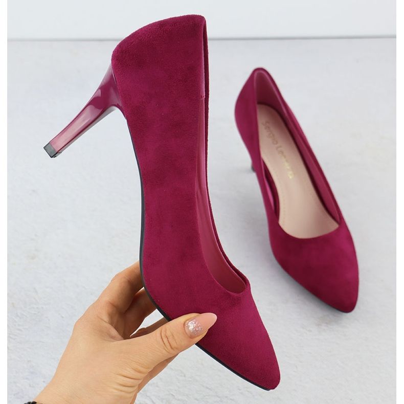 High heels women's suede fuchsia Sergio Leone 1336 pink 1 High heels women's suede fuchsia Sergio Leone 1336 pink 1