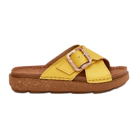 Women's leather flip flops with inblu ed0003iu yellow 5 Women's leather flip flops with inblu ed0003iu yellow 5