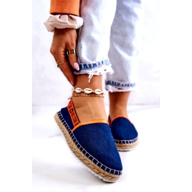 Material Espadrilles Women's insertion Big Star JJ27487 Navy blue 1