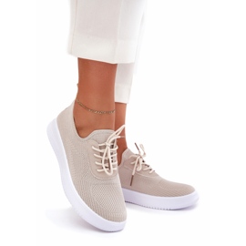 Seastar Material Slocked sports shoes on the platform women's beige 1 Seastar Material Slocked sports shoes on the platform women's beige 1