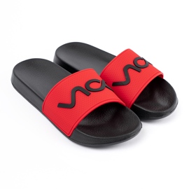 Shelvt Black and red flip-flops with the inscription 1 Shelvt Black and red flip-flops with the inscription 1