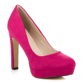 Vices Suede Heels On The Platform pink 1