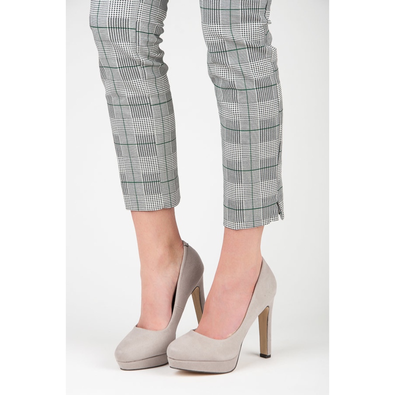 Vices Suede heels on the platform grey 1