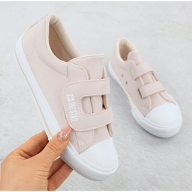 Big star ll374072 pink sneakers from ecological leather pink leather 1