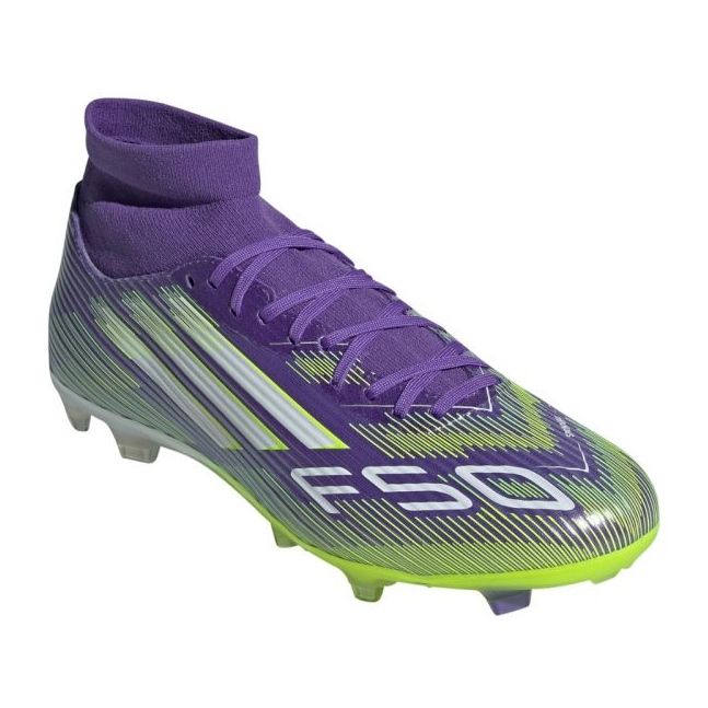 Adidas F50 League FG/MG MID football shoes in JI0886 violet 1
