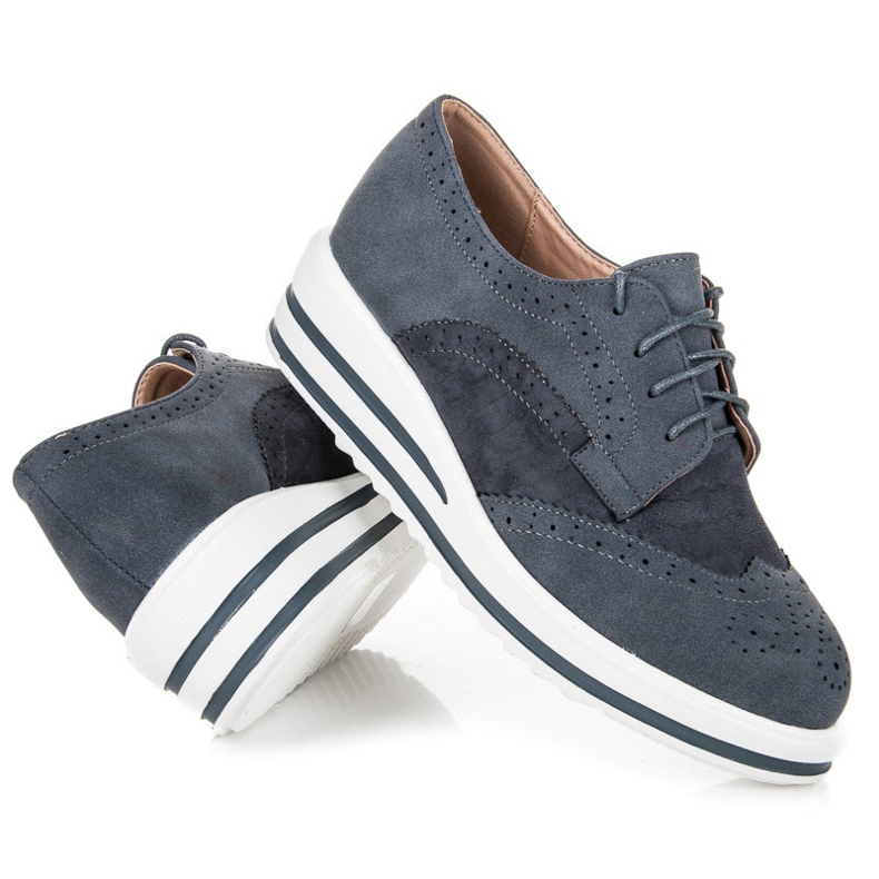 Vices Lace-up suede shoes grey 2