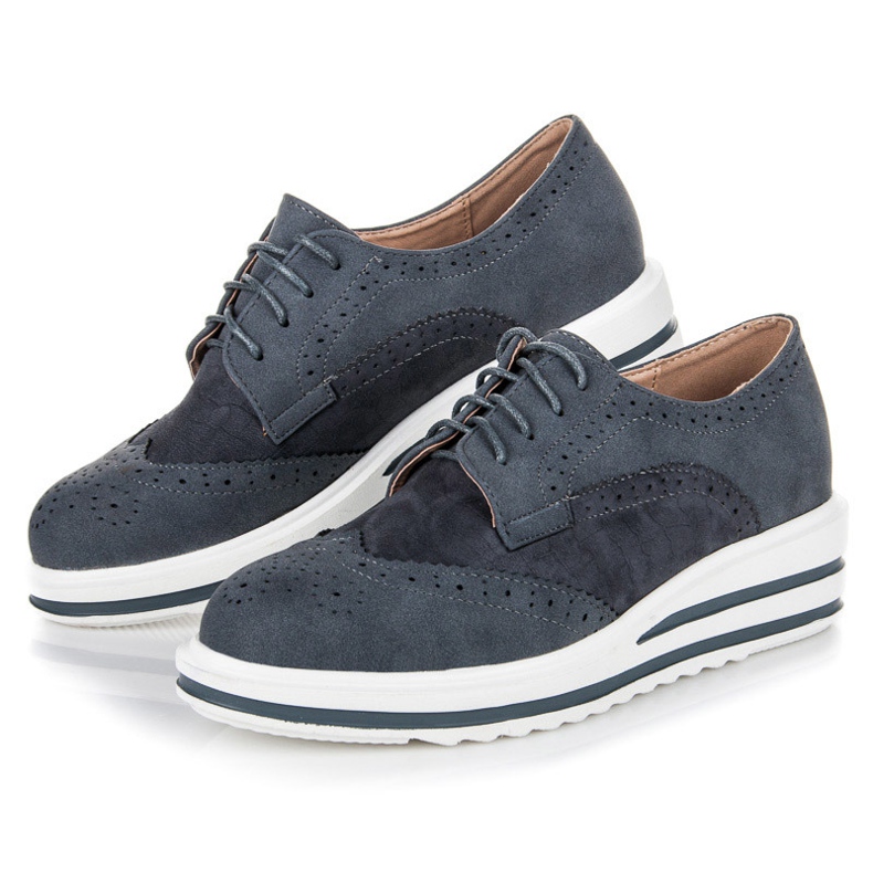 Vices Lace-up suede shoes grey 1