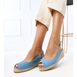 Blue Espadrile sandals on the NEVARZ wedge 2 Blue Espadrile sandals on the NEVARZ wedge 2