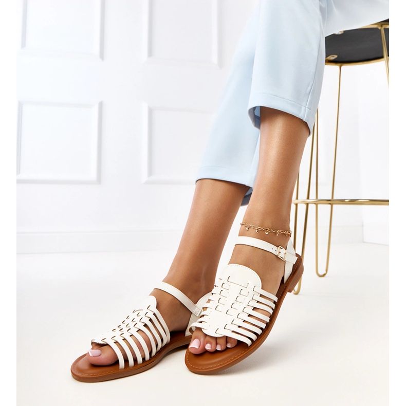 Everlay flat Roman sandals white 1 Everlay flat Roman sandals white 1