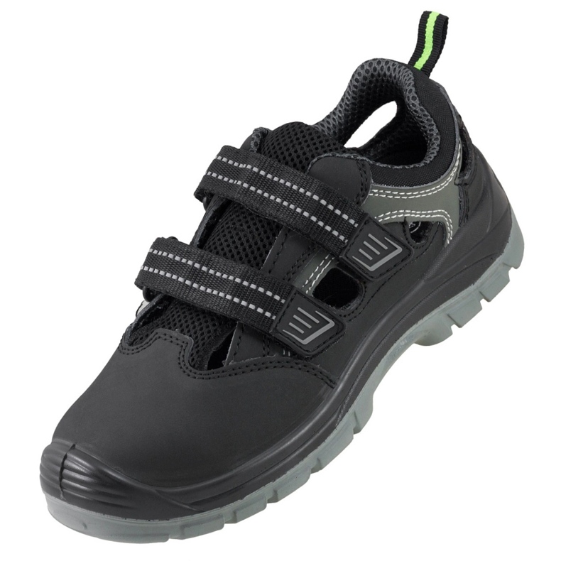 Work shoes sandals with Velcro with a metal lift URGENT 352/S1 black 1 Work shoes sandals with Velcro with a metal lift URGENT 352/S1 black 1