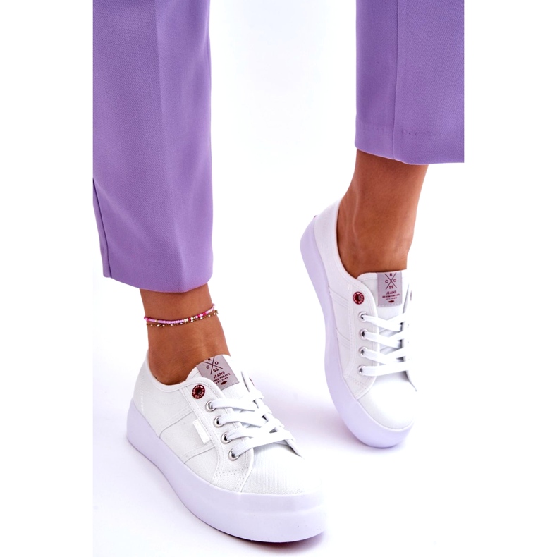 Women's sneakers on the Cross Jeans LL2R4040 platform white 4