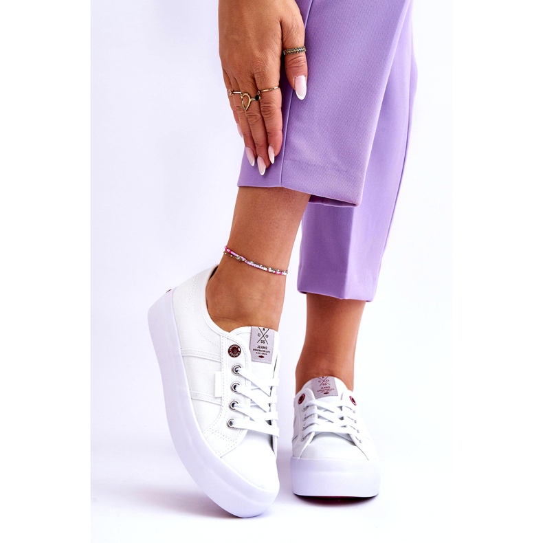 Women's sneakers on the Cross Jeans LL2R4040 platform white 1