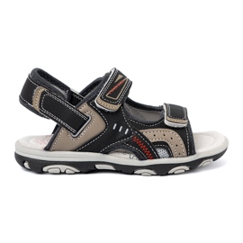 Shelvt Black boys' sandals 2