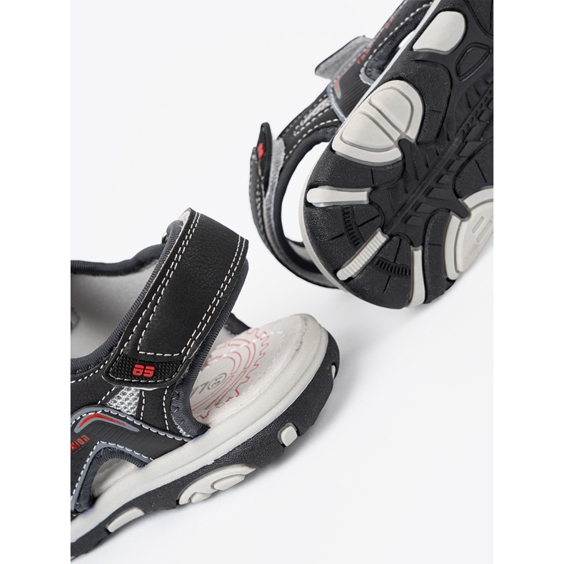 Shelvt Black boys sandals 1