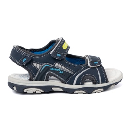 Shelvt Gray boys sandals blue 2