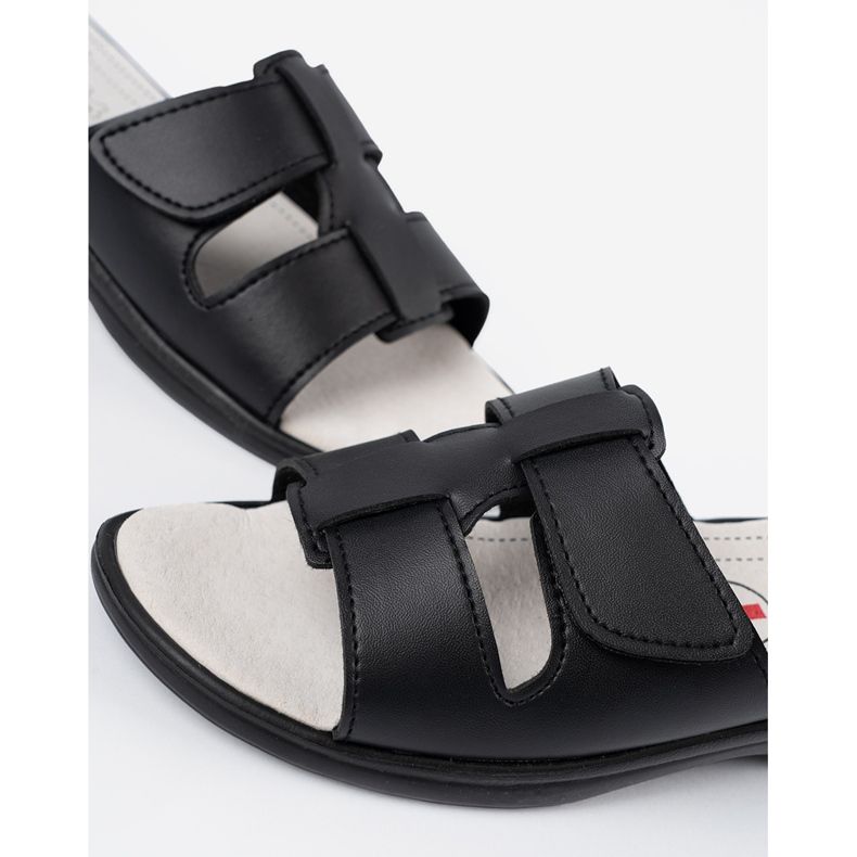 Shelvt Women's black wedges beige 1