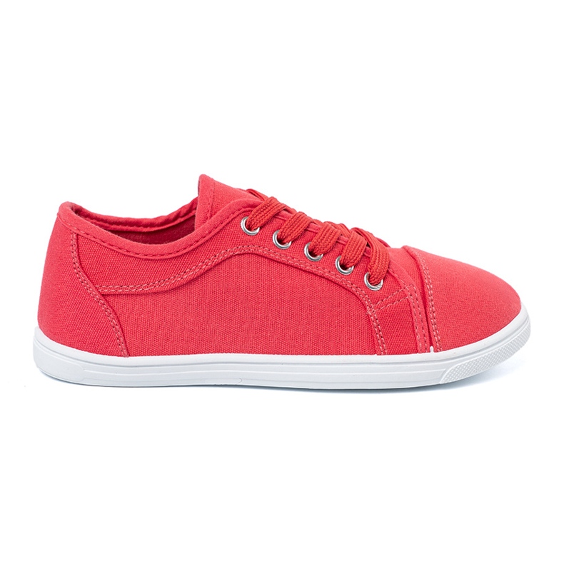 Shelvt Red laced sneakers 1