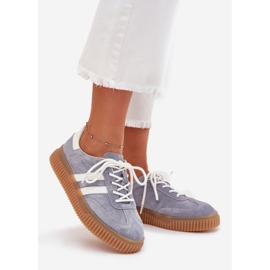 Boto Women's suede sneakers on the blue venera platform 1