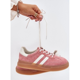 Boto Women's suede sneakers on the platform pink venera 2