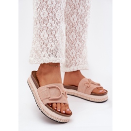 Boto Women's flip flops on the platform with an ornament pink daphira 2 Boto Women's flip flops on the platform with an ornament pink daphira 2