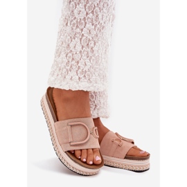 Boto Women's flip flops on the platform with an ornament pink daphira 1 Boto Women's flip flops on the platform with an ornament pink daphira 1