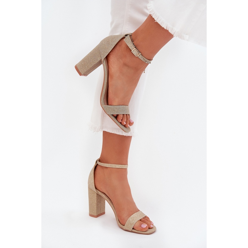 Boto Shiny women's sandals on the golden kavina post 2