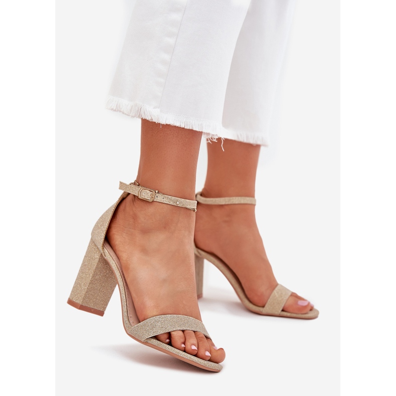 Boto Shiny women's sandals on the golden kavina post 1