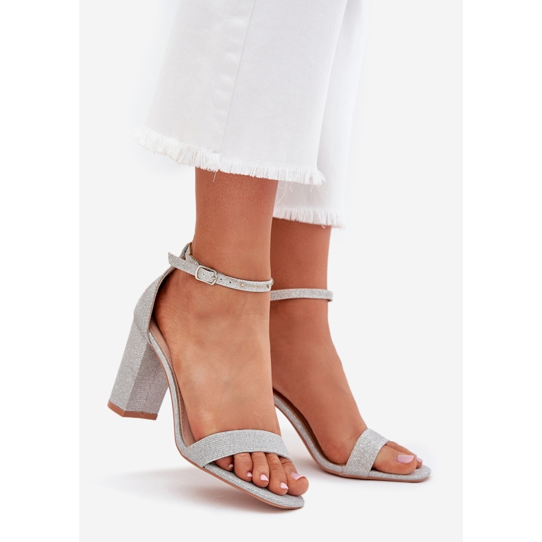 Boto Shiny women's sandals on the kavina silver post 1 Boto Shiny women's sandals on the kavina silver post 1