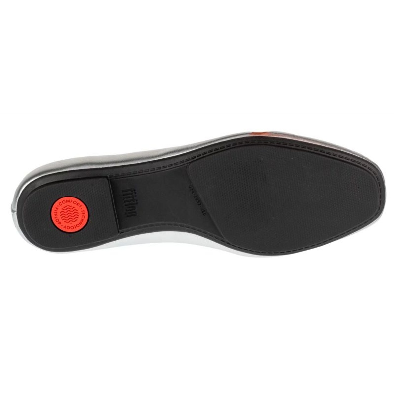 Women's ballerinas Fitflop Delicato Bow Soft Ballerina IH2-011 Metallic with a bow silver 4 Women's ballerinas Fitflop Delicato Bow Soft Ballerina IH2-011 Metallic with a bow silver 4