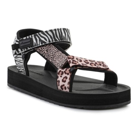 Sandals D.Franklin Forest High Strips Animal Print DFSH404002-ABLA black 1