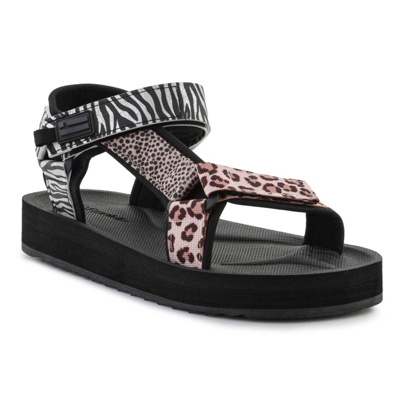 Sandals D.Franklin Forest High Strips Animal Print DFSH404002-ABLA black 1