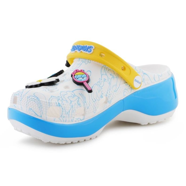 Women's Crocs Smurfs Platform Clog 210822-90h white 3