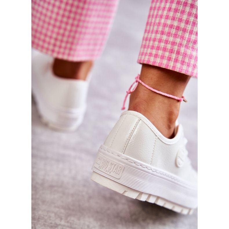 Painted women's sneakers big star kk274045 white 3 Painted women's sneakers big star kk274045 white 3