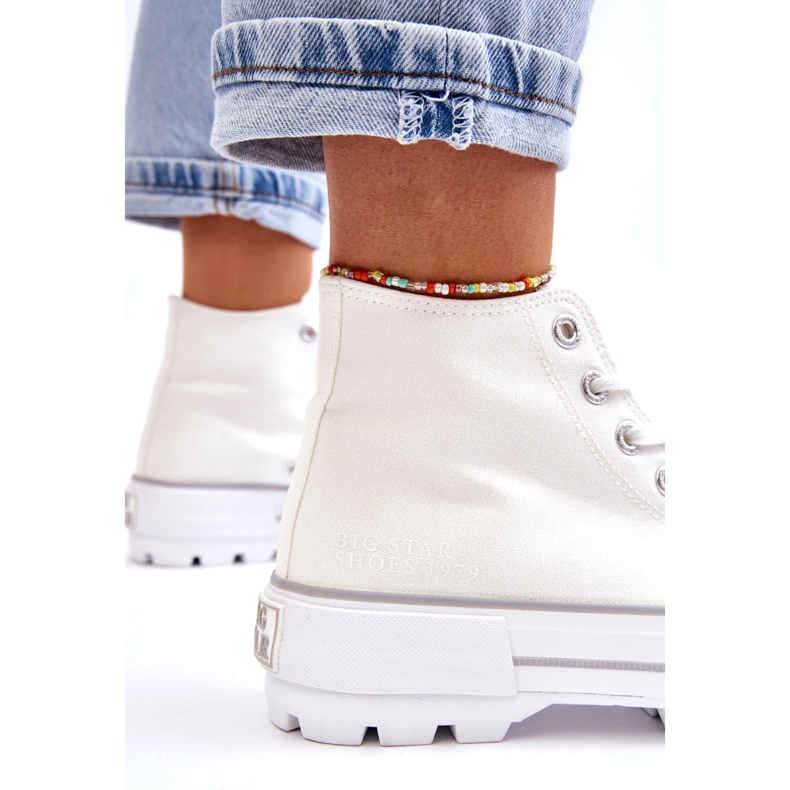 Women's sneakers on the Big Star LL274156 white platform 2 Women's sneakers on the Big Star LL274156 white platform 2