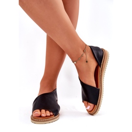 Women's leather sandals Artiker 46C1016 Black 1