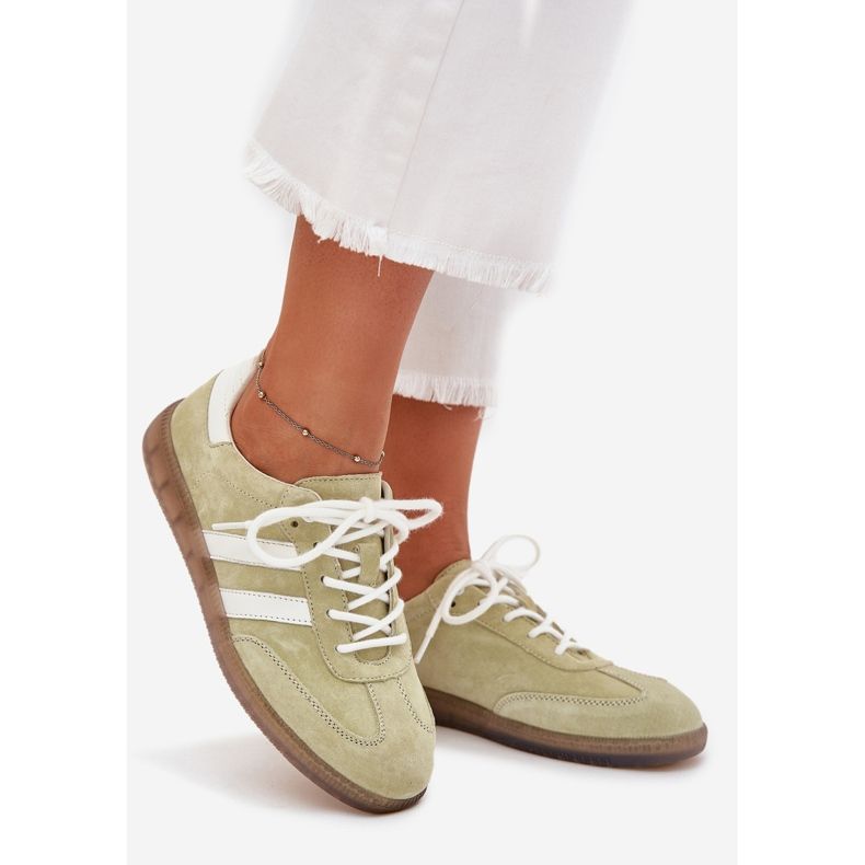 Boto Low leather sneakers women's lime ismina green 1 Boto Low leather sneakers women's lime ismina green 1