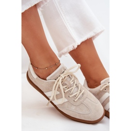 Boto Low leather women's sneakers beige ismina 2