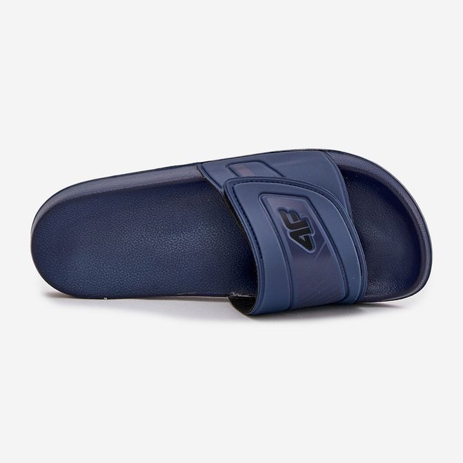 Men's flip-flops with Velcro 4FMM00FFLIM091-31S navy blue 1