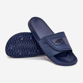 Men's flip-flops with Velcro 4FMM00FFLIM091-31S navy blue 2