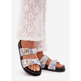 Boto Patrouched women's flip flops on platform blue sorina 1 Boto Patrouched women's flip flops on platform blue sorina 1