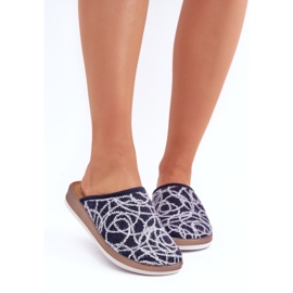 Women's shiny inblu ct000028 navy blue slippers 3 Women's shiny inblu ct000028 navy blue slippers 3