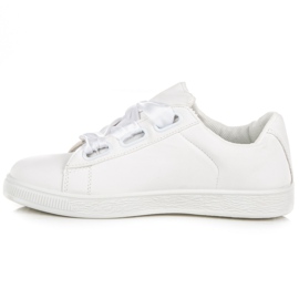Stylish sneakers with a ribbon white 1