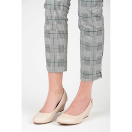 Super Me Beige wedge pumps 1