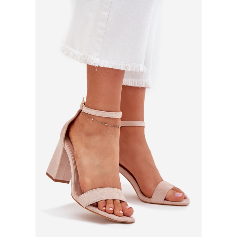 Boto Women's sandals on the eco suede post beige elirae 1