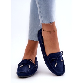 Women's eco-part navy blue loafers 6 Women's eco-part navy blue loafers 6