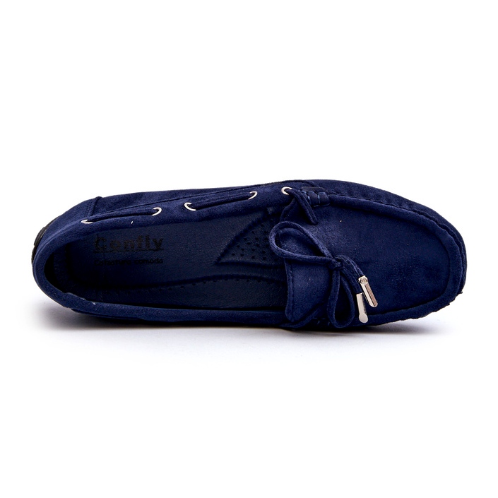 Women's eco-part navy blue loafers 5 Women's eco-part navy blue loafers 5