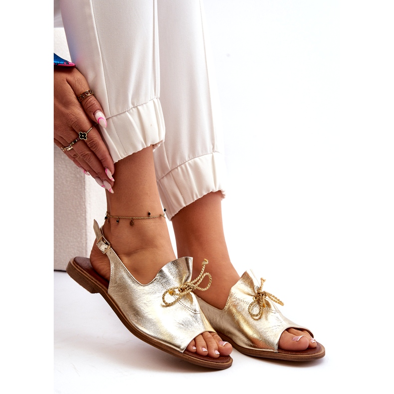 Zazoo 2898 Leather Flat Sandals Gold G1/2 golden 1 Zazoo 2898 Leather Flat Sandals Gold G1/2 golden 1