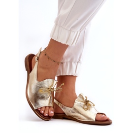 Zazoo 2898 Leather Flat Sandals Gold G1/2 golden 3 Zazoo 2898 Leather Flat Sandals Gold G1/2 golden 3