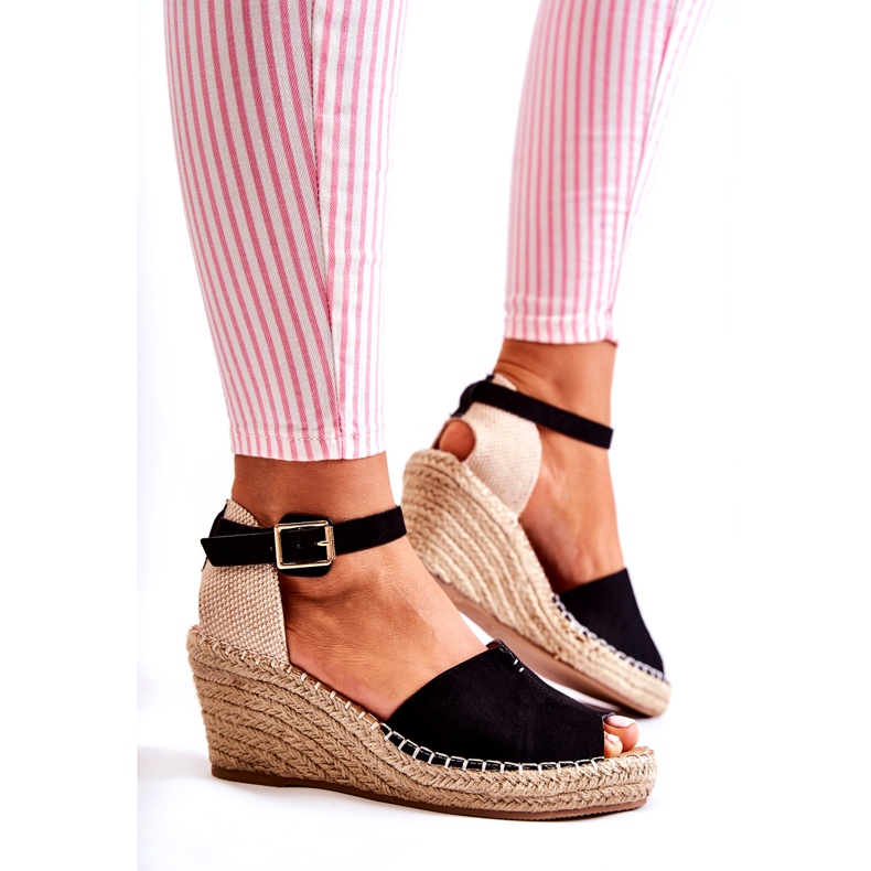 Comfortable Women's Sandals On Wedge Black Dellia 2